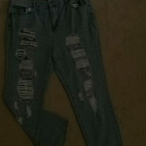 Forever 21 Ripped Mom Jeans